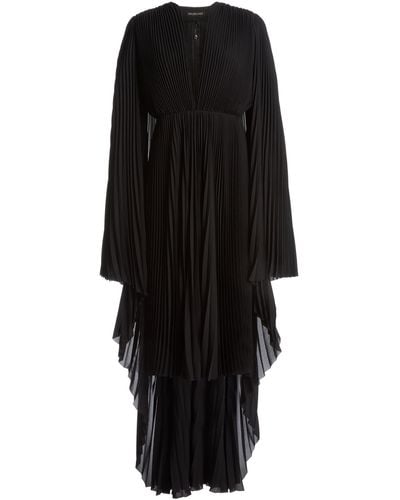 Balenciaga Pleated Tech-crepe Dress - Black