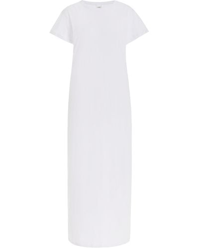 Leset Exclusive Margo Cotton T-shirt Maxi Dress - White