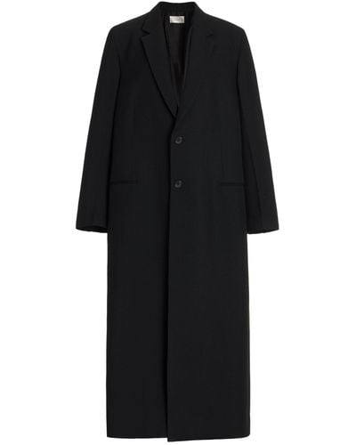The Row Cheval Single-breasted Wool-mohair Coat - Black
