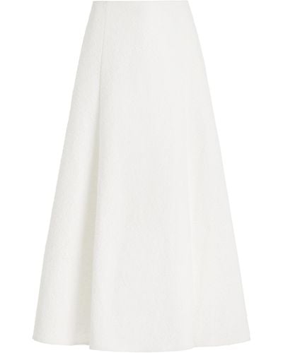 Anna Quan Liana Cotton-blend Boucle Maxi Skirt - White