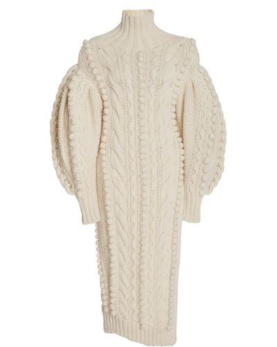Ulla Johnson Frida Cable-knit Wool Tunic Sweater - White
