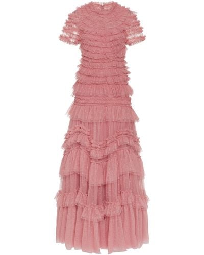 Needle & Thread Wild Rose Ruffle Gown - Pink
