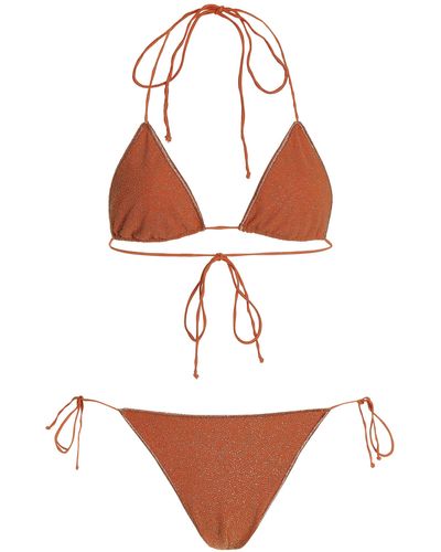 Oséree Lumiere Metallic Bikini - Orange