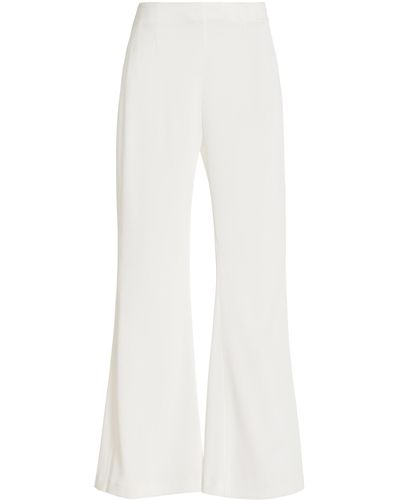 Galvan London Julianne Satin Wide-leg Trousers - White