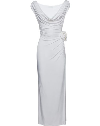 Magda Butrym High-cut Draped Maxi Dress - White