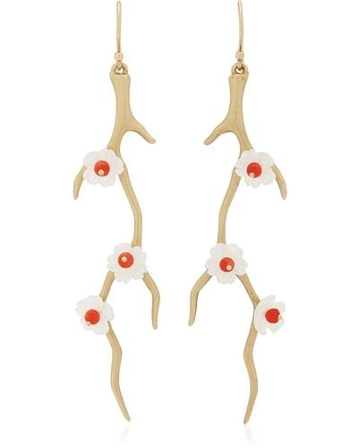 Annette Ferdinandsen Bamboo Earrings - Mother of Pearl - Earrings - Broken English Jewelry