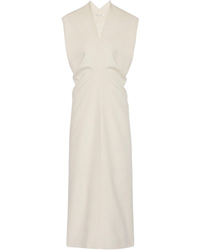 The Row Ameli Wool-alpaca Dress Meli Dress - White