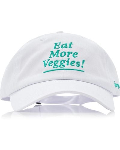 Sporty & Rich Eat More Veggies Cotton Baseball Hat - Blue