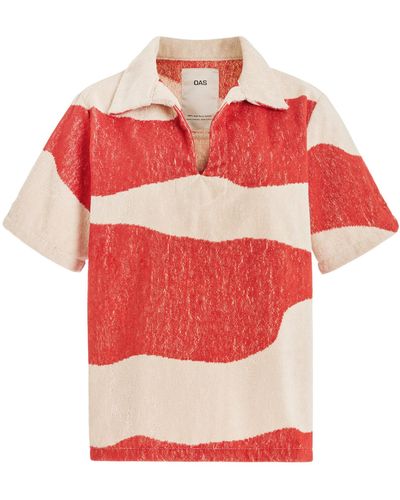 Oas Jaffa Cotton-terry Shirt - Red