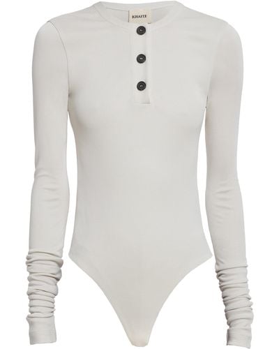 Khaite Janelle Slinky Bodysuit - White