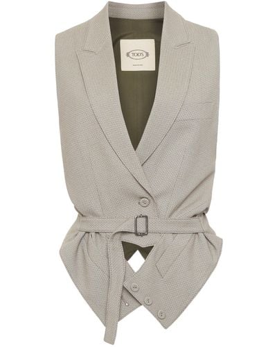 Tod's Tailored Vest - Grey