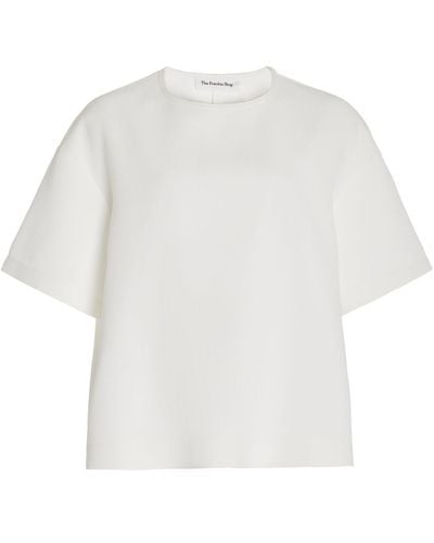 Frankie Shop Sierra Woven T-shirt - White