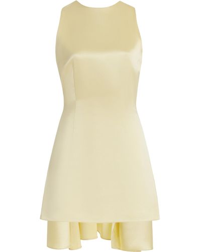 Alejandra Alonso Rojas Tailored Silk Mini Dress - Yellow