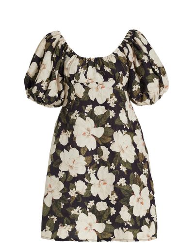 Posse Exclusive Dove Linen Mini Dress - Multicolor