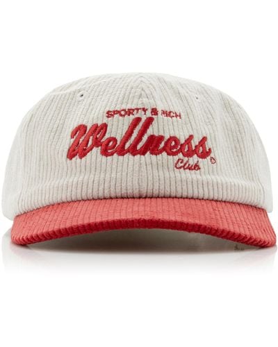 Sporty & Rich Wellness Corduroy Baseball Cap - Red