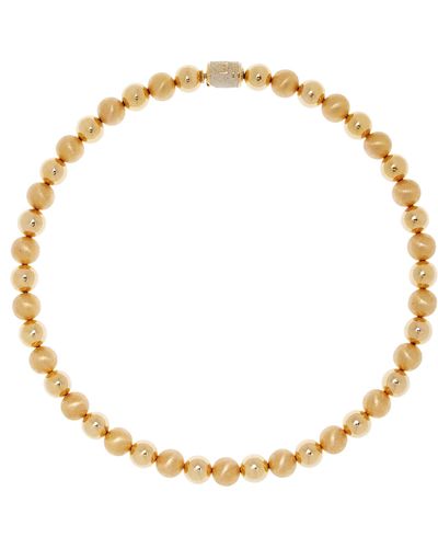 Lauren Rubinski Small Beaded 14k Yellow Gold Necklace - White