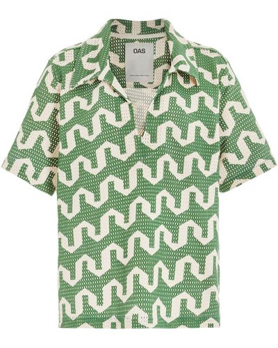Oas Jaffa Knit Cotton Shirt - Green