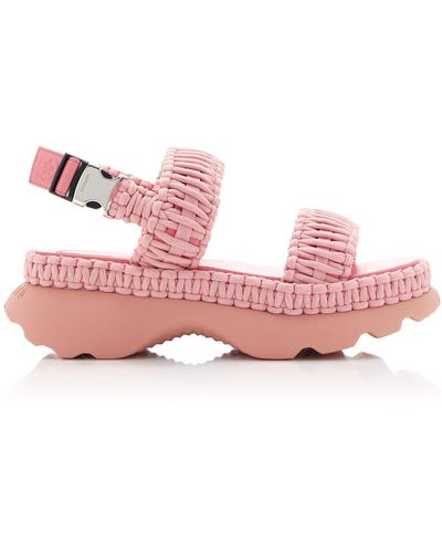 Moncler Belay Woven Sandals - Pink