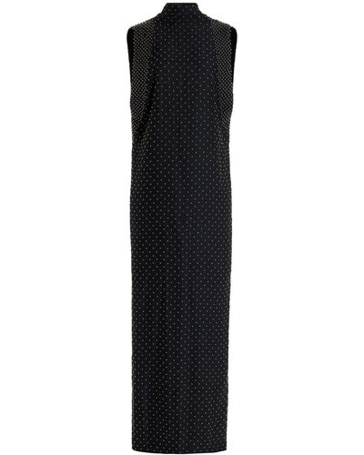 Alaïa Studded Jersey Maxi Dress - Black