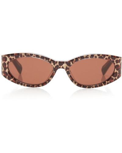 Jacquemus Oval-frame Acetate Sunglasses - Multicolour
