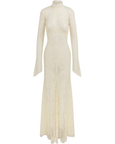 De La Vali Hermosa Lace Maxi Dress - White