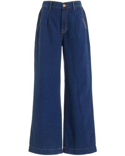 OUTLAND DENIM Amelia High-rise Wide-leg Jeans - Blue