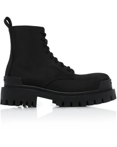 Balenciaga Strike Nylon Ankle Boots - Black