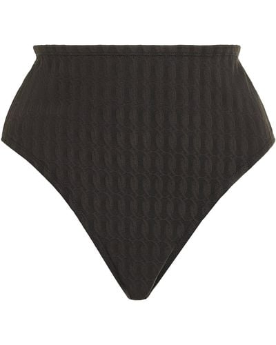 By Malene Birger Seabay High-waisted Monogram Jacquard Bikini Bottom - Black