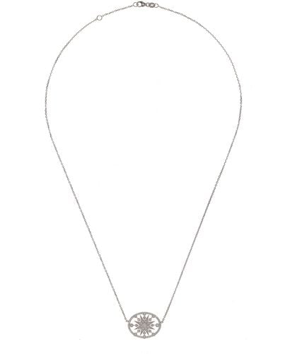 Colette Shield 18k White Gold Diamond Necklace
