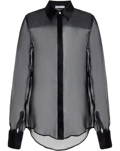 Gabriela Hearst Horus Sheer Silk Shirt - Grey