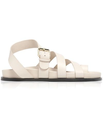 A.Emery Lyon Leather Sandals - White