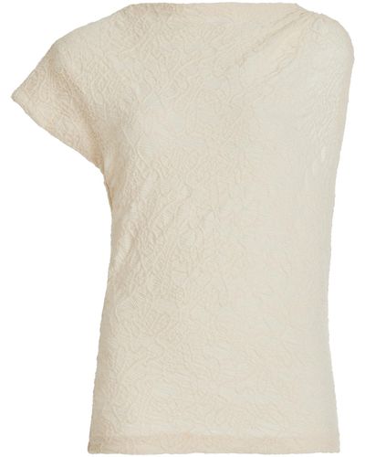 Isabel Marant Fabiena Embroidered Cotton-blend Top - White