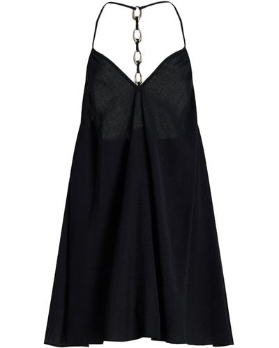 Jonathan Simkhai Vicki Chain-embellished Woven Mini Dress - Black