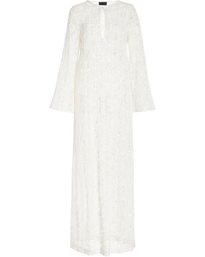 Nili Lotan Della Cotton Lace Maxi Dress - White