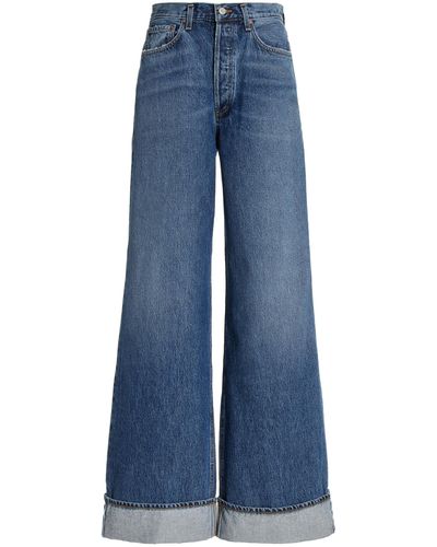 Agolde Dame Rigid High-rise Wide-leg Jeans - Blue