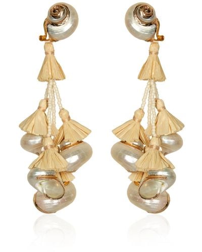 Johanna Ortiz Espiral Sagrado Natural Shell Earrings - Metallic