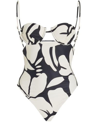 Ziah Dita Cup-detailed Cutout One-piece Swimsuit - White