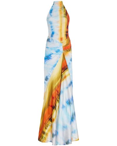 Silvia Tcherassi Exclusive Frances Tie-dyed Jersey Maxi Dress - Blue