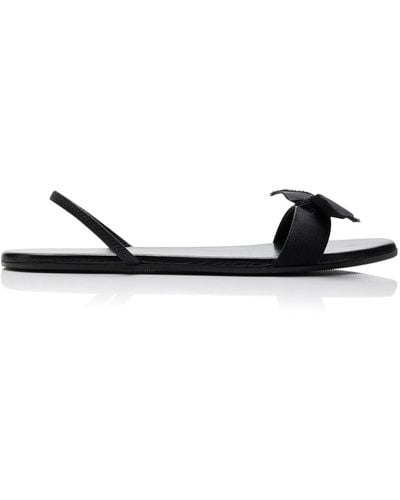 The Row Bow-detailed Grosgrain Sandals - Black