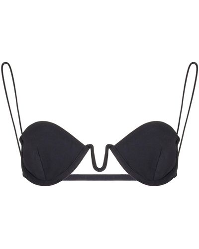 Ziah Cup-detailed Balconette Bikini Top - Black