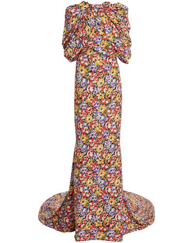 Stella McCartney Ultra Floral-print Draped Silk Maxi Dress - Multicolour