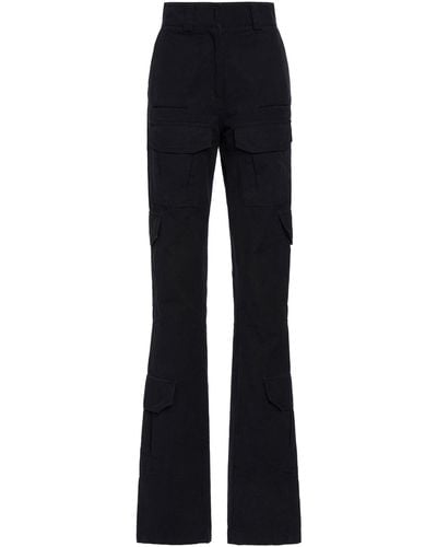 Givenchy Utility Pocket Cotton Bootcut Trousers - Blue