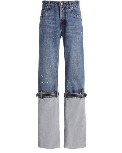 Coperni Hybrid Belted Jeans - Blue