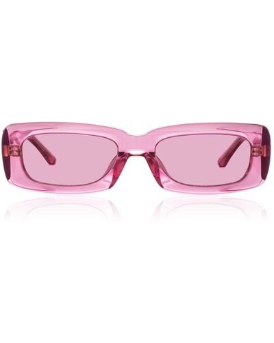 The Attico Mini Marfa Square-frame Acetate Sunglasses - Pink