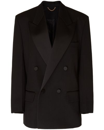 Victoria Beckham Tuxedo Blazer Jacket - Black