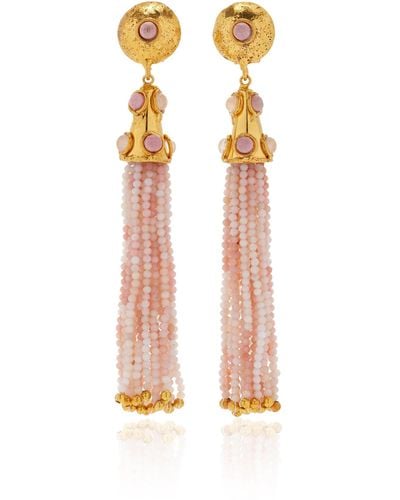 Sylvia Toledano Gio Opal, Quartz 22k Gold-plated Earrings - White
