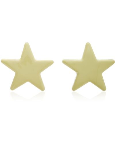 Julietta Estrela Resin Star Earrings - Yellow