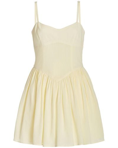 Ciao Lucia Nadja Cotton Mini Dress - Yellow