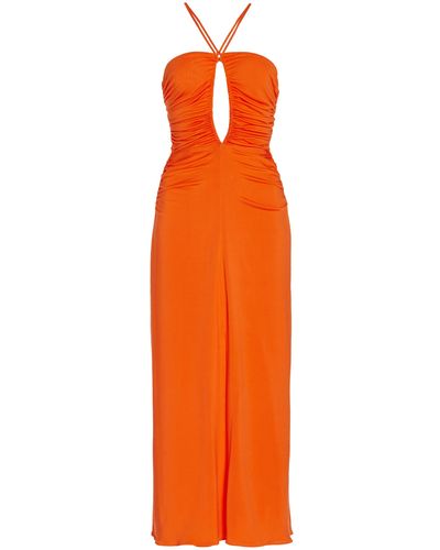 Moré Noir Margot Silk Dress - Orange