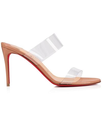 Christian Louboutin Just Nothing 85mm Patent Pvc Sandals - Pink